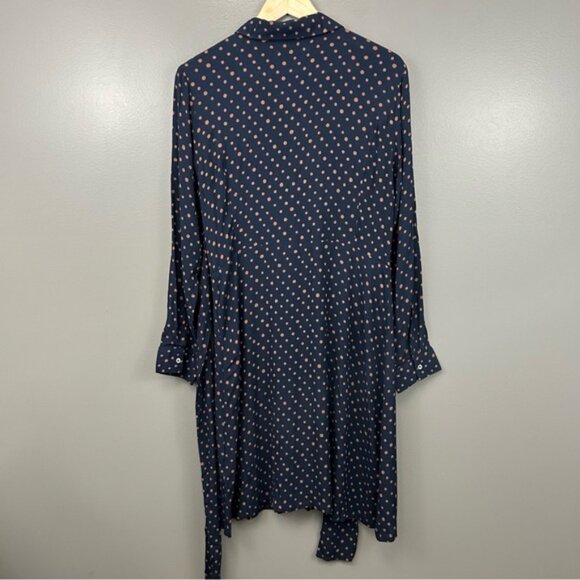 Nice Things Paloma S. Navy Collared Long Sleeve Dress Size 10 - Picture 9 of 12